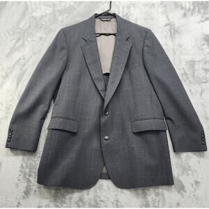 Vintage Anthony Allan Sporleders Blazer Mens Size 48 LONG Gray Windowpane Plaid